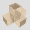 Photographie du connecteur SUNDIY Beige sable RAL 1002 - 120mm en T pour 4 directions