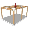Exemple d'utilisation du connecteur SUNDIY Anthracite RAL 7016 - 240mm en forme de + avec 4 directions
