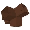 Connecteur SUNDIY pente 20° Corten RAL 8011 - 120mm à 4 directions - Forme T2