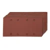 Lot de 10 feuilles abrasives 1/3 auto-agrippantes perforées - Grains assortis 2 x 60mm, 3 x 80mm, 3 x 120mm, 2 x 240mm - Réf. 892499