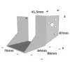 Sabots à ailes extérieures, gamme SAE CLASSIQUE (épaisseur 2mm, profondeur 84mm) - Réf. SAE250/76/2_6