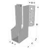 Grands sabots à ailes extérieures, gamme GLE ECONOMIQUE (développé 300mm, épaisseur 4mm, profondeur 90mm) - Réf. GLE440/100/4