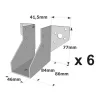Sabots à ailes extérieures, gamme SAE CLASSIQUE (épaisseur 2mm, profondeur 84mm) - Réf. SAE200/46/2_6