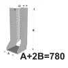 Grands sabots à ailes intérieures, gamme GSI CLASSIQUE (épaisseurs 4mm, profondeur 110mm) - Réf. GSI780/4X-AL