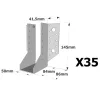 Sabots à ailes extérieures, gamme SAE CLASSIQUE (épaisseur 2mm, profondeur 84mm) - Réf. SAE340/50/2_35