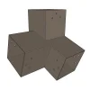 Connecteur SUNDIY pente 20° Gris Taupe RAL 7006 - 120mm à 3 directions - Forme L4