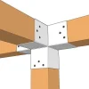 Vue détaillée de l'utilisation du connecteur SUNDIY blanc RAL 9010 - 90mm à 4 directions en forme de T