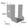 Sabots à ailes extérieures, gamme SBE ECONOMIQUE (épaisseur 1,5mm, profondeur 55mm) - Réf. SBE64/98_45