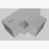Image authentique du connecteur SUNDIY Gris aluminium RAL 9006 - 120mm Forme T, 4 directions