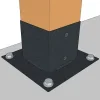 Application du support de poteau SUNDIY Anthracite RAL 7016 - Série 120mm