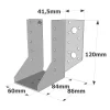 Sabots à ailes extérieures, gamme SAE CLASSIQUE (épaisseur 2mm, profondeur 84mm) - Réf. SAE300/60/2_6