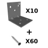 Equerre d'assemblage - 40x40x40mm - Réf. EA444/2PB-R