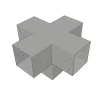 Connecteur 120mm à 5 directions - Forme +