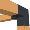 Mise en situation du connecteur SUNDIY Anthracite RAL 7016 - 90mm à 3 directions - Forme L