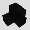 Photographie du connecteur SUNDIY Noir mat RAL 9005 - 120mm en T pour 4 directions