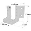 Sabots à ailes extérieures, gamme SAE CLASSIQUE (épaisseur 2mm, profondeur 84mm) - Réf. SAEL300/76/2_6