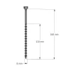 Vis connecteurs acier sur bois, SSH8.0X160 - Réf. 75142