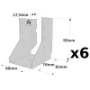 Sabots à ailes intérieures, gamme SAI CLASSIQUE (épaisseur 2mm) - Réf. SAI250/60/2_6