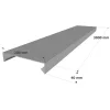 Couvertine d'acrotère plate - Gamme 200 - Aluminium 15/10 - Longueur 3000mm - Réf. CP15-200-3000