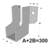 Grands sabots à ailes extérieures, gamme GLE ECONOMIQUE (développé 300mm, épaisseur 4mm, profondeur 90mm) - Réf. GLE300/4X