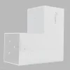 Aperçu réel du connecteur SUNDIY blanc RAL 9010 - 120mm Forme L à 2 directions