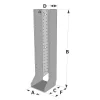Grands sabots à ailes intérieures, gamme GSI CLASSIQUE (épaisseurs 4mm, profondeur 110mm) - Réf. GSI1020/4X-AL