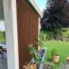 Brise vue équipé de mécanismes SUNDIY 20 mm et lames en aluminium coloris RAL 8011