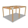 Exemple d'utilisation du connecteur SUNDIY blanc RAL 9010 - 240mm en forme de T (2) avec 3 directions