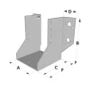 Grands sabots à ailes extérieures, gamme GSE CLASSIQUE (épaisseur 4mm, profondeur 110mm) - Réf. GSE380/4X
