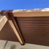 Mise en situation du connecteur SUNDIY Corten RAL 8011 90mm à 4 directions - Forme T