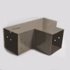 Connecteur SUNDIY gris taupe RAL 7006 - 90mm à 3 directions - Forme T
