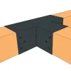 Zoom sur la mise en situation du connecteur SUNDIY Anthracite RAL 7016 - 90mm à 3 directions - Forme T