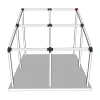 Emplacement du connecteur SUNDIY 120 mm, à 3 directions, forme L3, avec une pente de 20°, coloris Anthracite RAL 7016, sur une pergola
