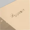 Marque SUNDIY visible sur le connecteur Beige sable - 120mm en T, 3 directions