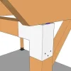 Mise en situation du connecteur SUNDIY blanc RAL 9010 120mm à 2 directions - Forme L