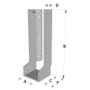 Grands sabots à ailes intérieures, gamme GLI ECONOMIQUE (développé 720mm, épaisseur 4mm, profondeur 90mm) - Réf. GLI720/4X