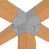 Connecteur 120mm à 5 directions - Forme +