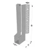 Grands sabots à ailes extérieures, gamme GLE ECONOMIQUE (développé 380mm, épaisseur 2.5mm, profondeur 90mm) - Réf. GLE720/120/2,5