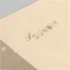 Marque SUNDIY visible sur le connecteur Beige sable RAL 1002 - 120mm en T, 4 directions