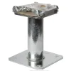 Pied de poteau fixe "prêt-à-fixer", corps rond, hauteur : 150 mm - Réf. KIT FIX PPA150