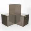 Connecteur SUNDIY Gris beige RAL 7006 - 90mm à 3 directions - Forme L