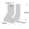 Sabots à ailes intérieures, gamme SAI CLASSIQUE (épaisseur 2mm) - Réf. SAI250/60/2