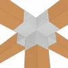 Utilisation pratique du connecteur SUNDIY Gris aluminium RAL 9006 90mm à 5 directions - Forme +