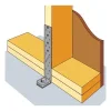 Ancrage pour montant d'ossature 40x494x54mm épaisseur 4mm - Réf. AH49050/4-FR