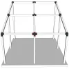 Emplacement du connecteur SUNDIY 120 mm, à 4 directions, forme T1, avec une pente de 20°, coloris Anthracite RAL 7016, sur une pergola