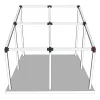 Emplacement du connecteur SUNDIY 120 mm, à 3 directions, Forme L4, avec une pente de 20°, coloris Anthracite RAL 7016, sur une pergola