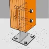 Pieds de poteau en âme avec platine - Réf. PPS170