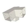 Aperçu du connecteur SUNDIY pente 20° Blanc RAL 9010 - 120mm à 3 directions - Forme L2