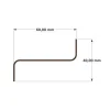 Chéneau Aluminium - Couleur : marron sablé - longueur : 2m