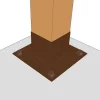 Application du support de poteau SUNDIY Corten RAL 8011 - Série 90mm